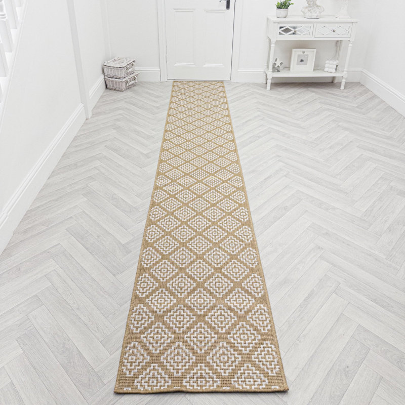 Runner Geometric Shapes Flatweave Area Rug, Runner 60 x 150 cm