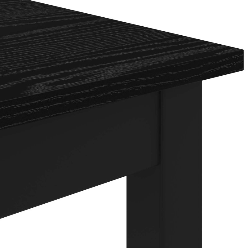 Standing Bar Table Engineered Wood, 105cmH x 110cmL x 110cmW, Black