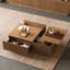 Table basse à plateau relevable 51,1 po avec tiroirs de rangement