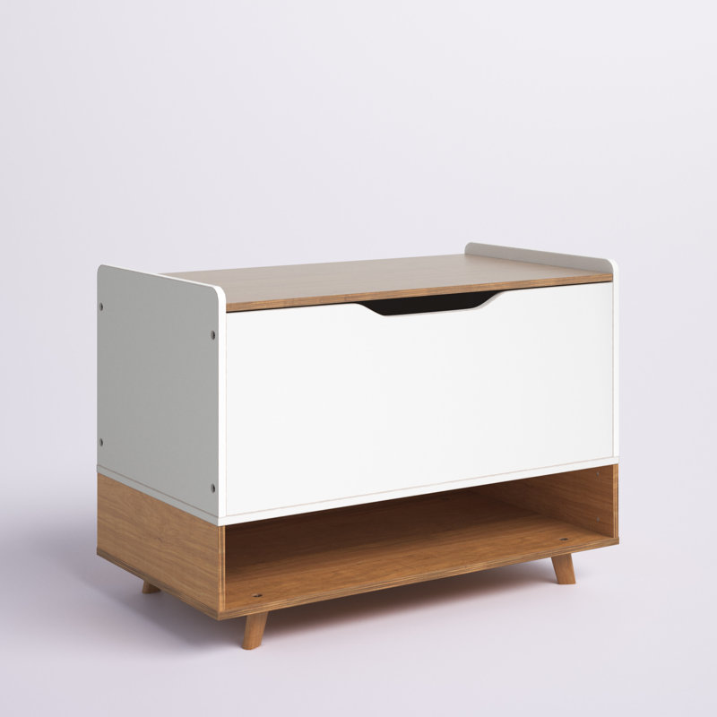 Boîte à jouets Hewish, Brun / Blanc