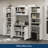 Garage Core 2 Shallow Tall Cabinets,Base Cabinets, Doors, And Top In White