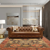 Kerman Wool Navy Wool Area Rug