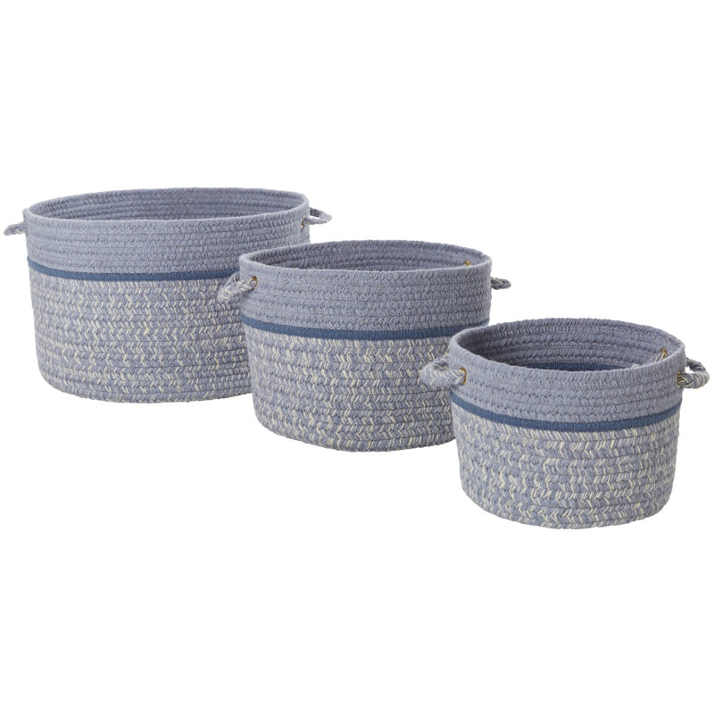 Panier en tissu, H 8 po x l 10 po x P 10 po, bleu