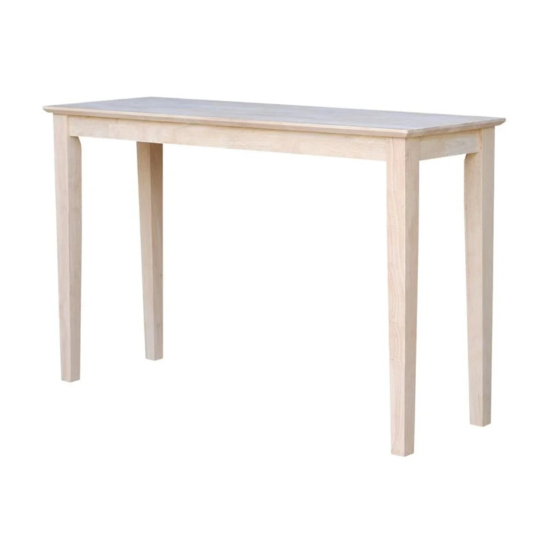 Jaier Unfinished Solid Wood Console Table, 30" H x 48" W x 16" D, Unfinished