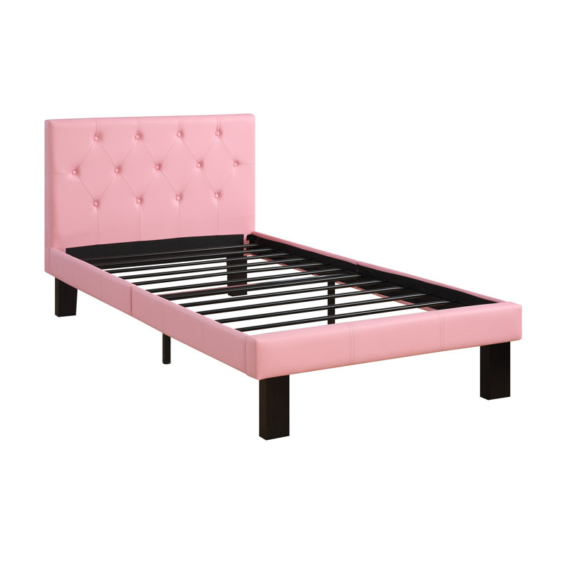 Lit à panneau Debellis par Harriet Bee, Simple, Rose