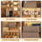 Freestanding 87.2" L x 39.2" W x 80" H Corner Closet Organizer with 5 Drawers and 12 Shelves-445517946