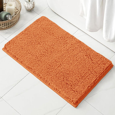 Tapis pour salle de bain en chenille moelleux et moelleux