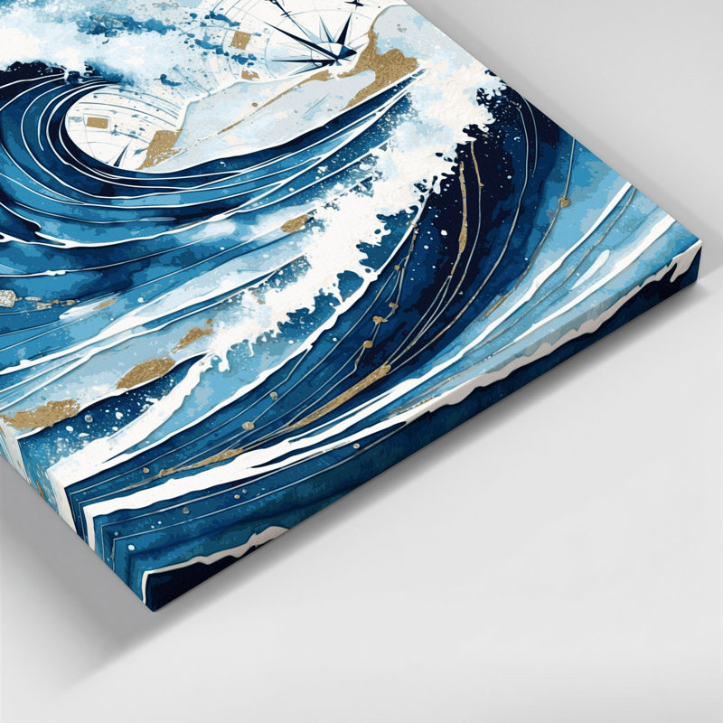 Art mural sur toile gris moderne Coastal, H 12 po x l 12 po
