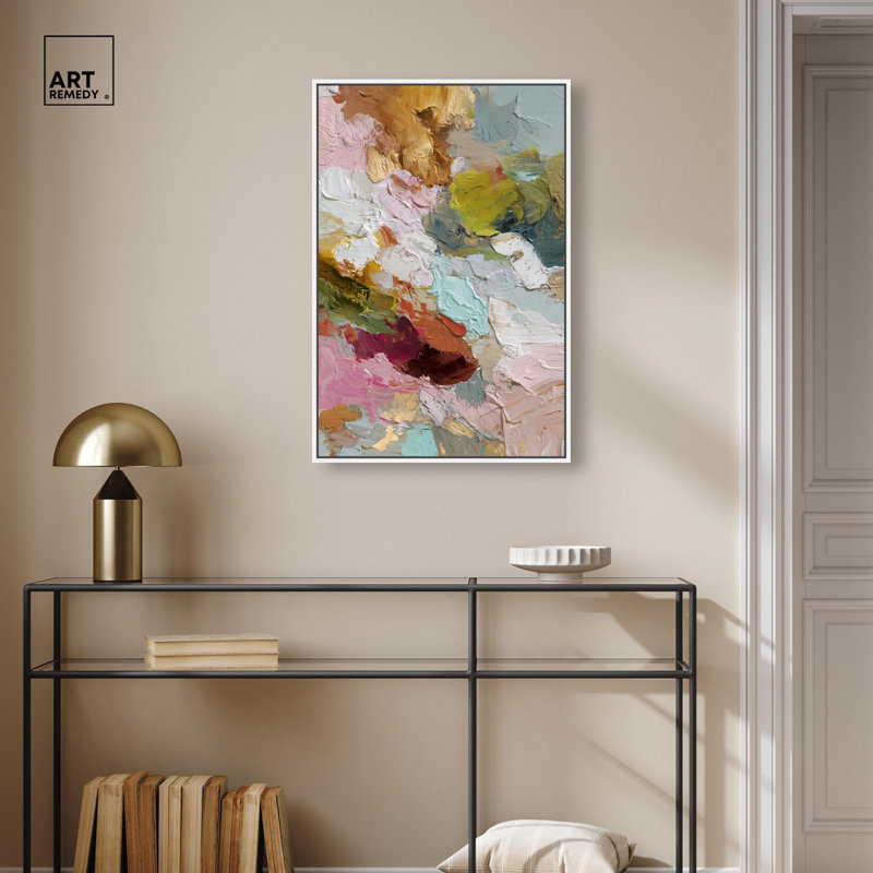 "Spring Palette II", reproduction d'art sur toile par Art Remedy, cadre blanc, 20 x 30, H 31 po x l 21 po, Cadre blanc