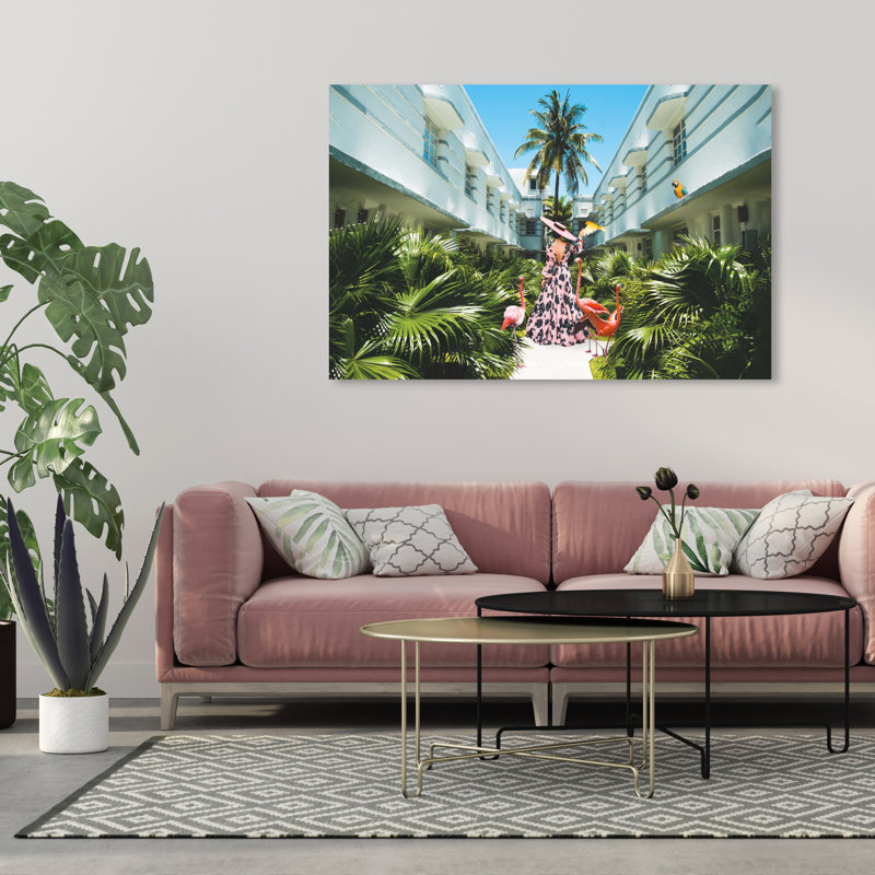 Miami déco - Photographie sur toile, H 36 po x l 54 po, Toile tendue