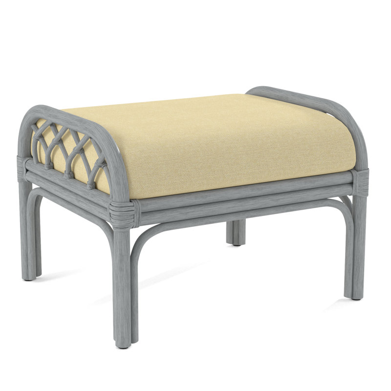 Edgewater Ottoman, Brown Geometric, 0456-33, Nickel