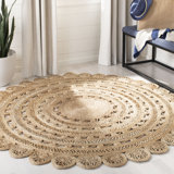 Salerna Hand Woven Jute Solid Color Rug