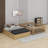Full Size Wood Daybed With Fence Guardrails And 2 Drawers, Split Into Independent Floor Bed And Daybed-1617467090