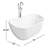 54" x 28" Freestanding Soaking Acrylic Single Slipper Bathtub with Reversible Drain-50886268