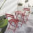 3 Piece Patio Bistro Set of Foldable Square Table and Chairs-1197822919