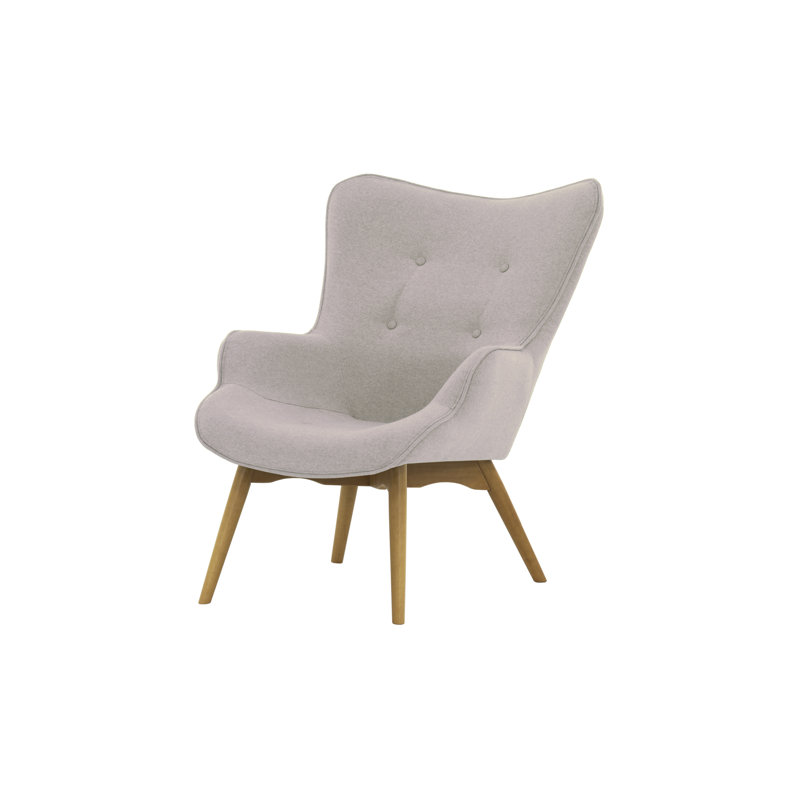 Rockwell Upholstered Accent Chair, Light Grey
