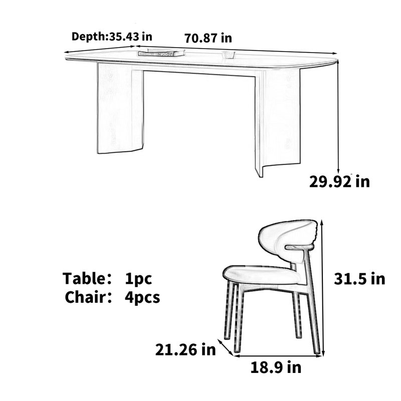 Scrope, 29.92"H x 70.87"L x 35.43"W