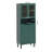 Tempered Glass Door Tall Storage Bookcase With Adjustable Shelves, 4 Doors MDF Painted Cabinet For Living Room And Bedroom-1422373959