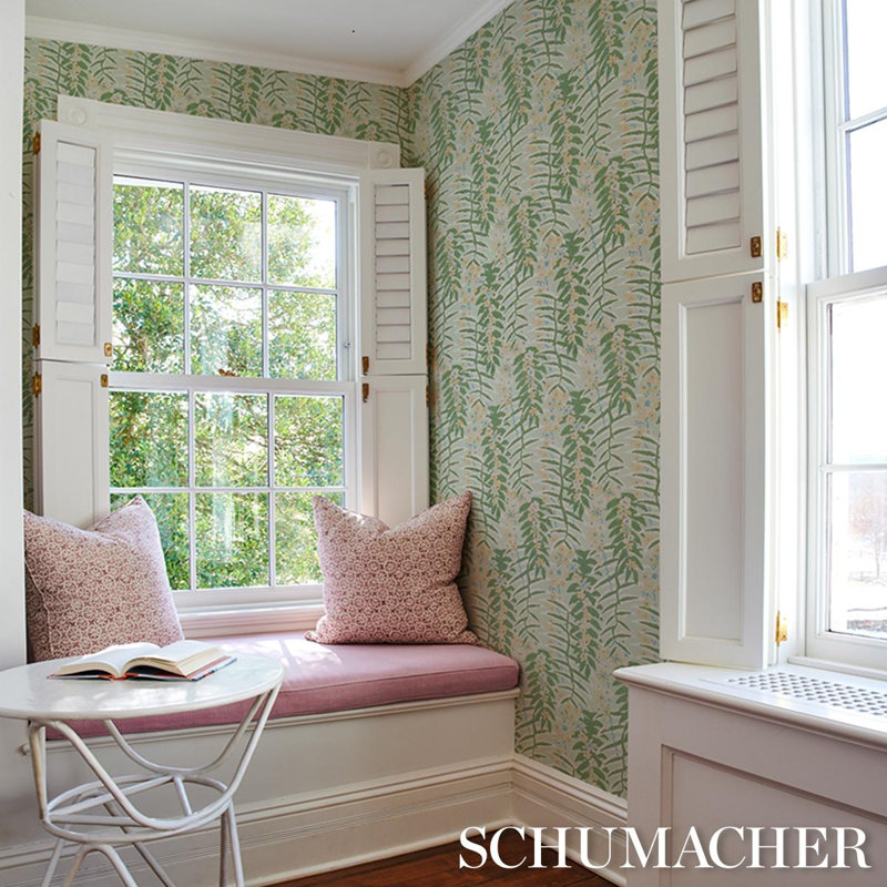 Ashbee Botanical Wallpaper, Aqua