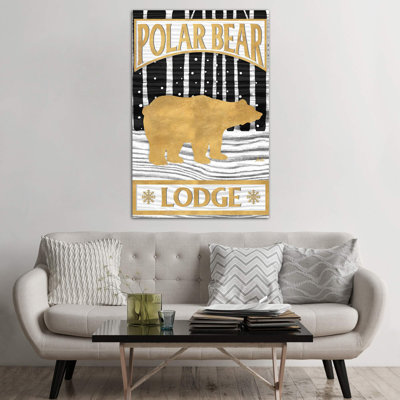 Winter Lodge Sign I by Andi Metz - Wrapped Canvas Print