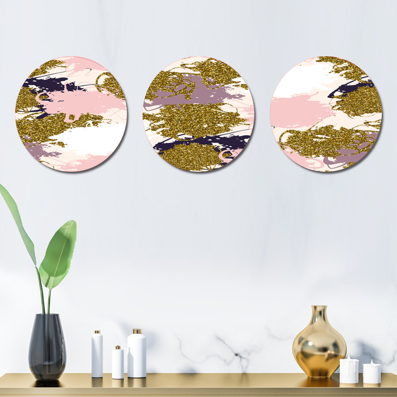 Ensemble de 3 décorations murales scintillantes