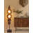 Modern layered disc vertical ambient lighting fixture