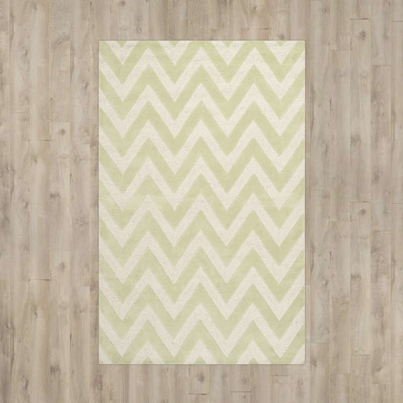 Sanyla Hand Tufted Wool Chevron Rug, Runner 2'6" x 8'