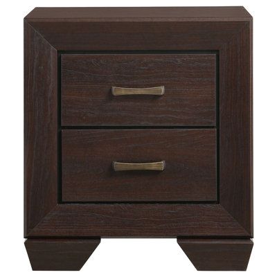 Copper Dark Cocoa 2-Drawer Rectangular Nightstand