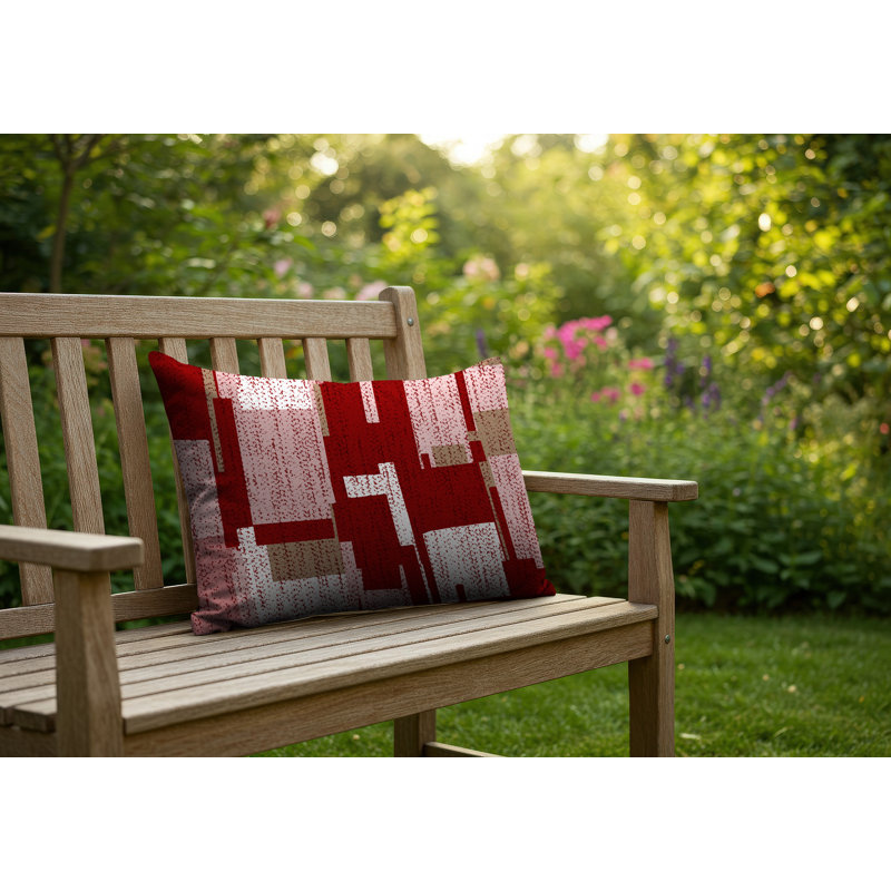 Oreiller réversible Samie, 25 x 18, Rouge