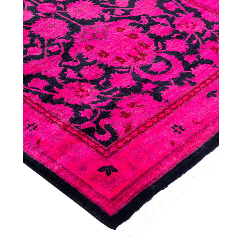 Overdyed One-of-a-Kind 2' 6" X 12' 8" Hand Knotted Area Rug