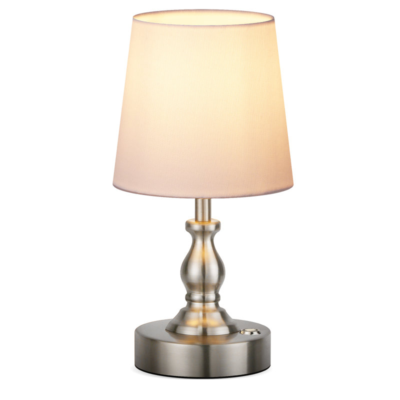 Mini lampe de table à DEL sans fil 10 po, batterie rechargeable, luminosité réglable à 3 niveaux pour le bureau