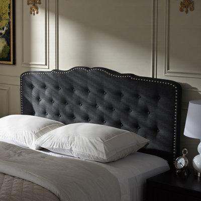 Ashlin Modern And Contemporary Grey/Beige Fabric Headboard