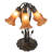 16" High Amber Tiffany Pond Lily 5 Light Table Lamp