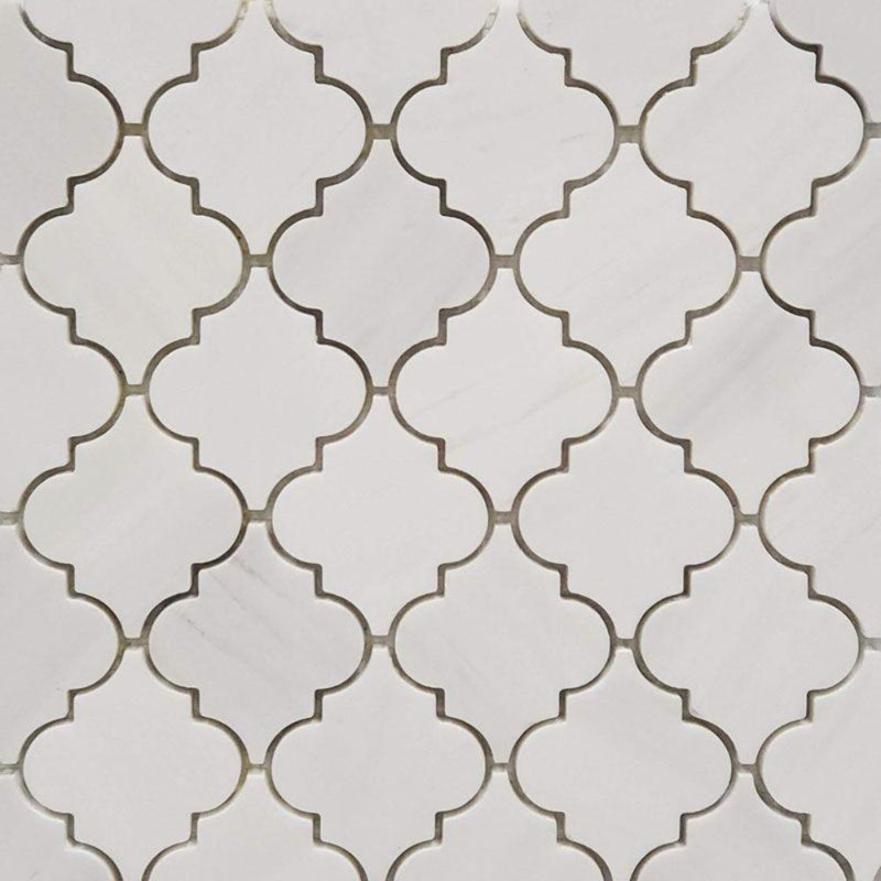 Carreau de mosaïque mural en marbre de style arabesque