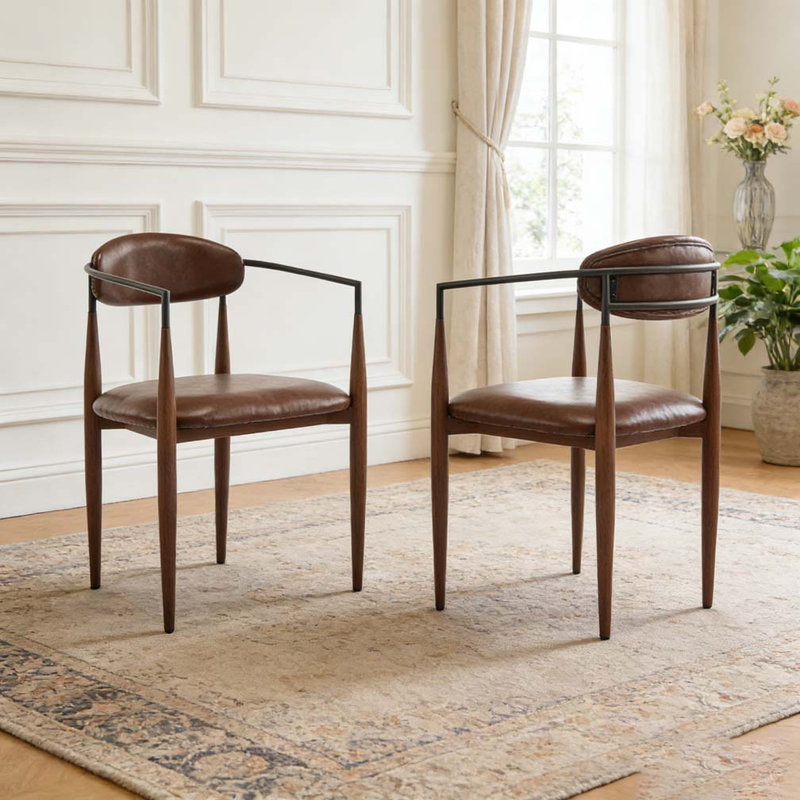 Chaise de salle à manger, Marron foncé