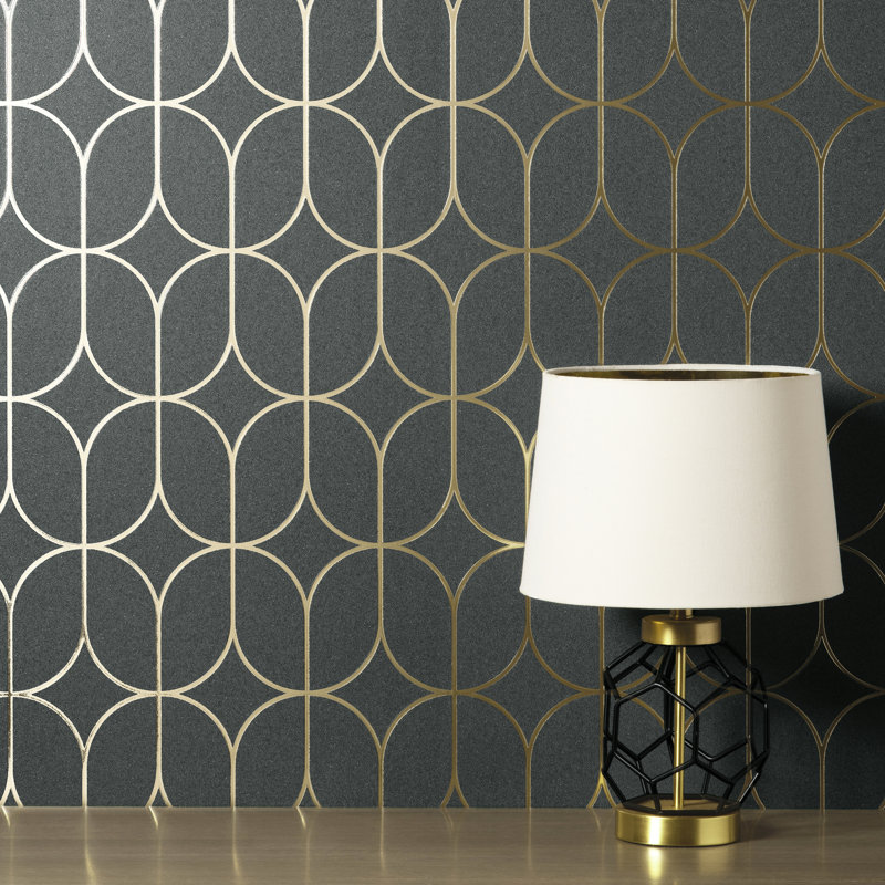 Platinum Rosco Trellis Wallpaper, Grey