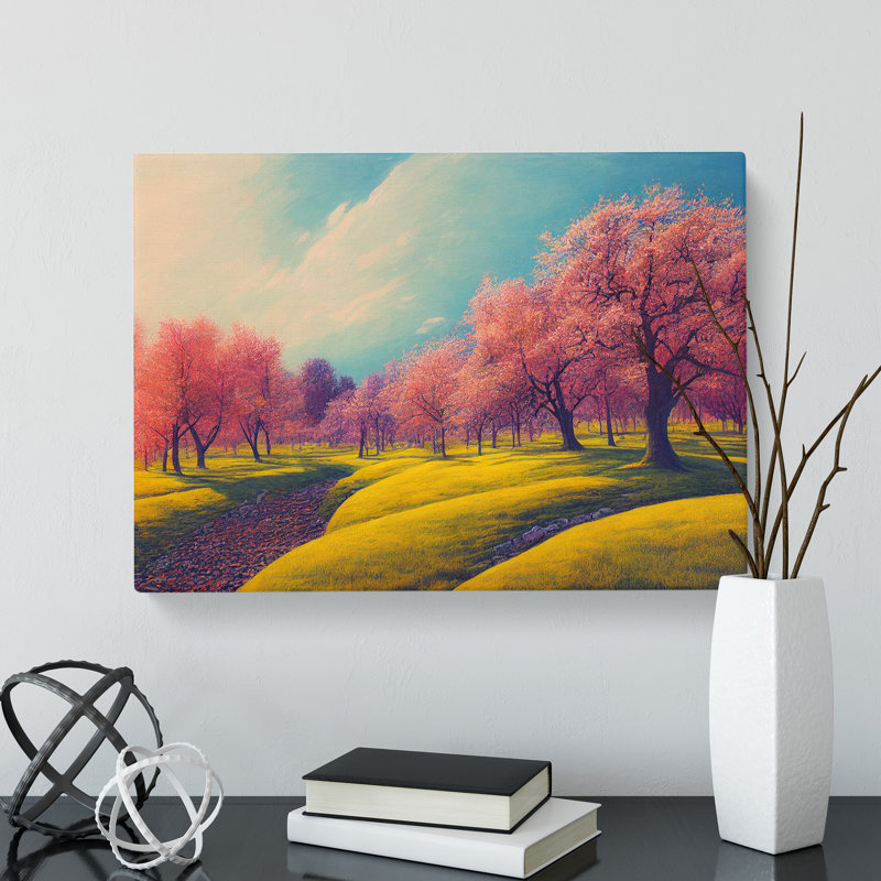 An Idyllic Spring Forest - Wrapped Canvas