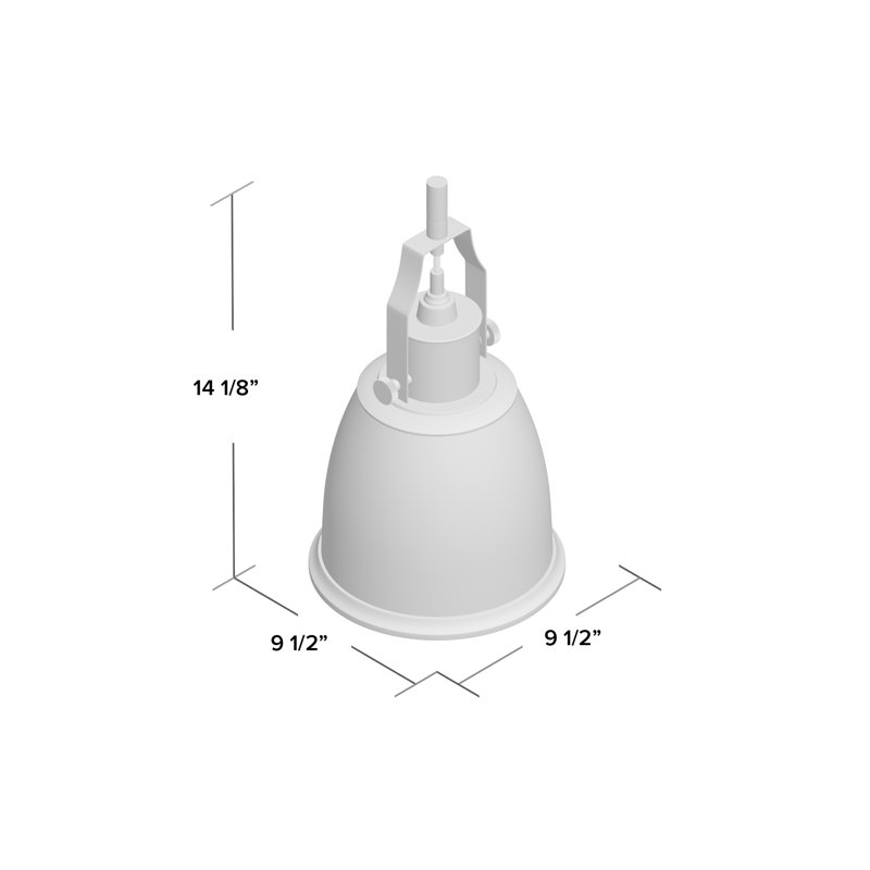 Midhurst 1 - Light Single Pendant, Satin Nickel, 11.75" H x 7.5" W x 7.5" D