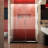 DreamLine Unidoor Plus 59 - 59 1/2 inch W x 72 inch H Frameless Hinged Shower Door with 34 inch Half Panel in Chrome-121834164-121834181