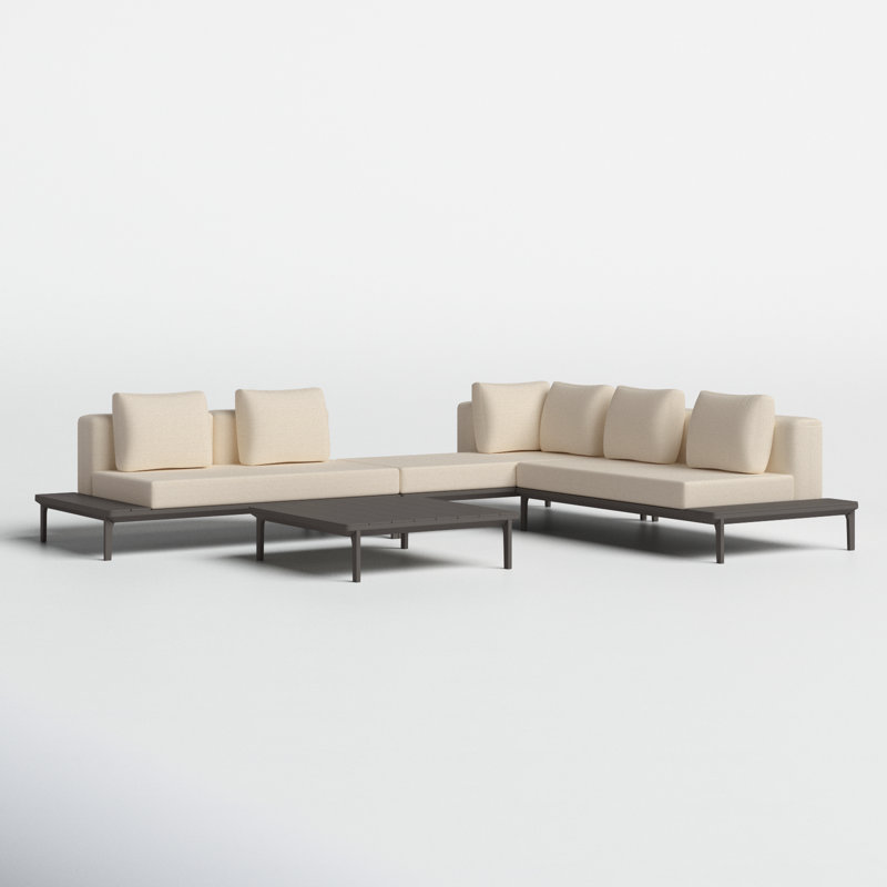 Filmore 6 - Person Modular Patio Conversation Sets with Cushions