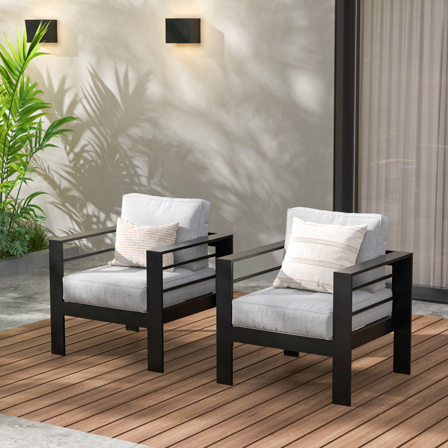 2 Piece Patio Aluminum Chair
