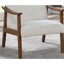 Chaise d'appoint moderne blanche rembourrée en laine, structure à profil bas et mousse pour plus de confort Tissu en laine avec coussin de dossier amovible