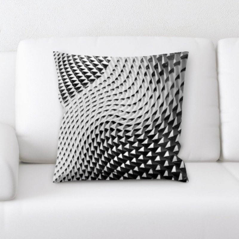 Geometric Microsuede Throw Pillow