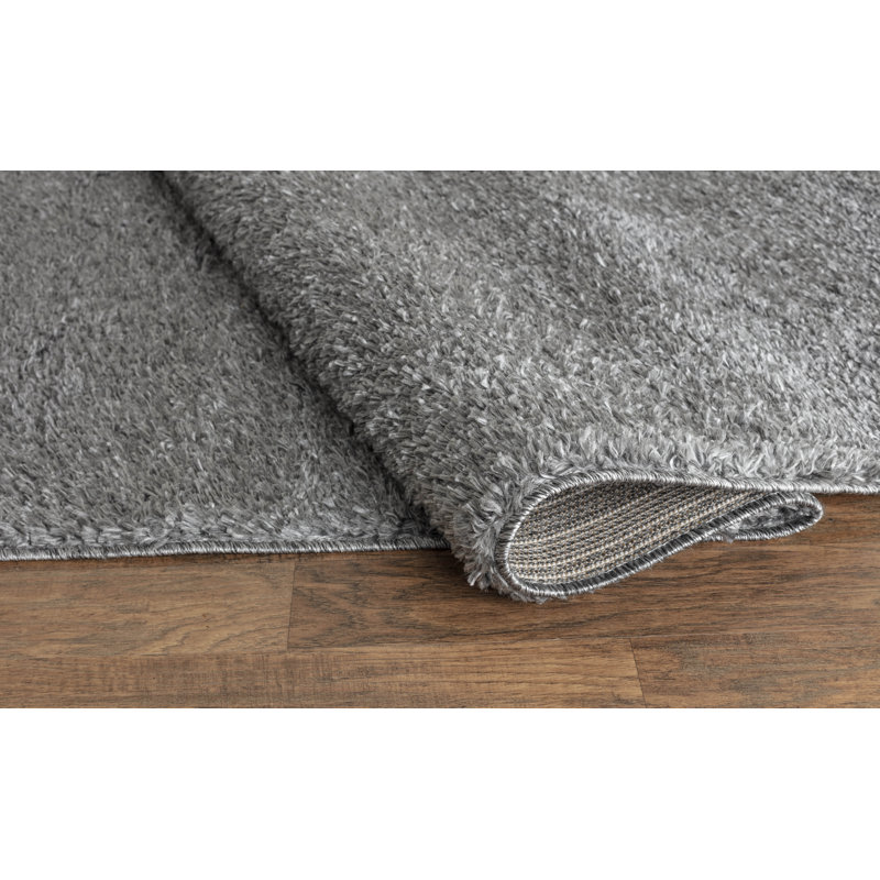 Aezaz Solid Colour Shag Indoor / Outdoor Area Rug, Rectangle 200 x 290cm