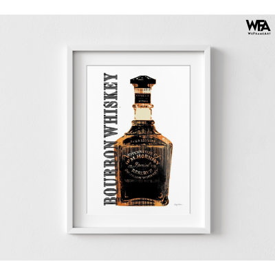 «Bourbon Lover», affiche encadrée, art de whisky, affiche de bouteille d'alcool, impression d'art bar, art mural, Happy Hour, décoration murale