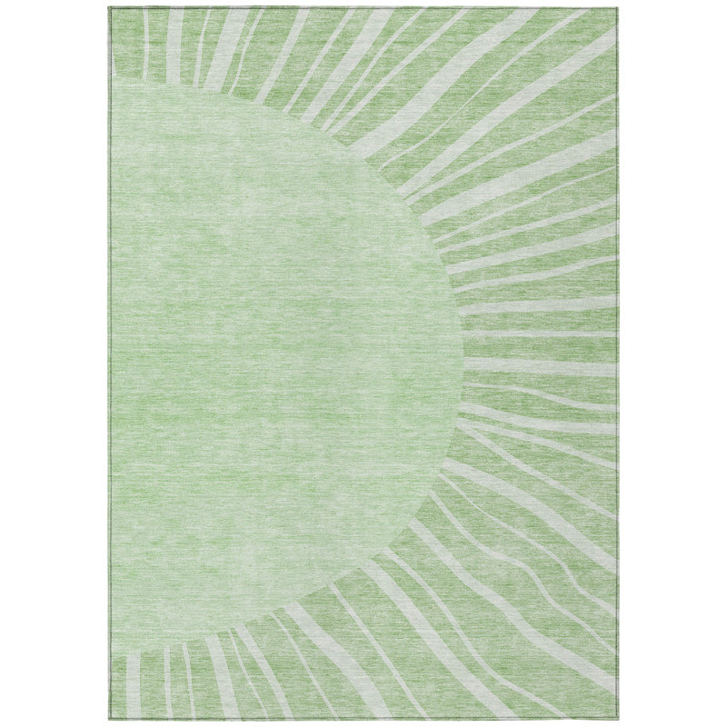 Washable Abstract Indoor / Outdoor Rug, Rectangle 2'6" x 3'10"