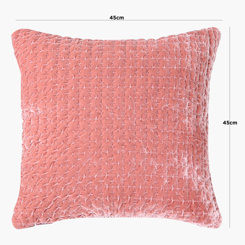 Isheanesu Geometric Square Throw Pillow Cover, Rose Pink