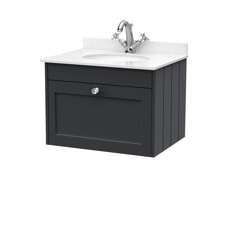 Ashwick Bathroom Vanity, Soft Black, 620 cm, White