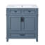 Meuble-lavabo de salle de bain avec lavabo en céramique / armoire de rangement avec portes-113435602
