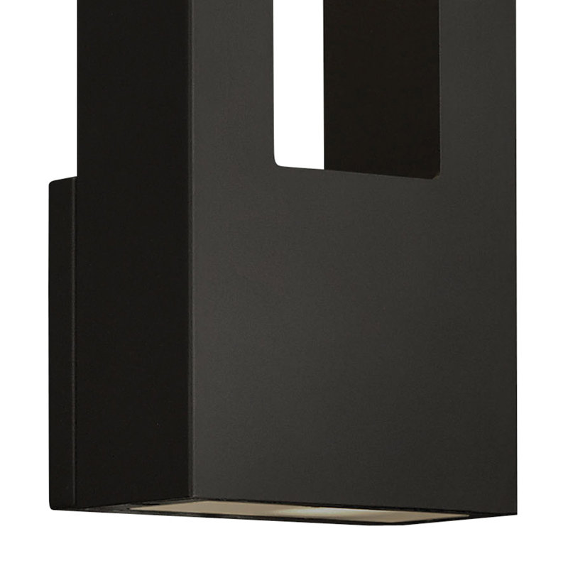 Extra Large Wall Mount Lantern, Satin Black, 16" H x 6" W x 3.5" D